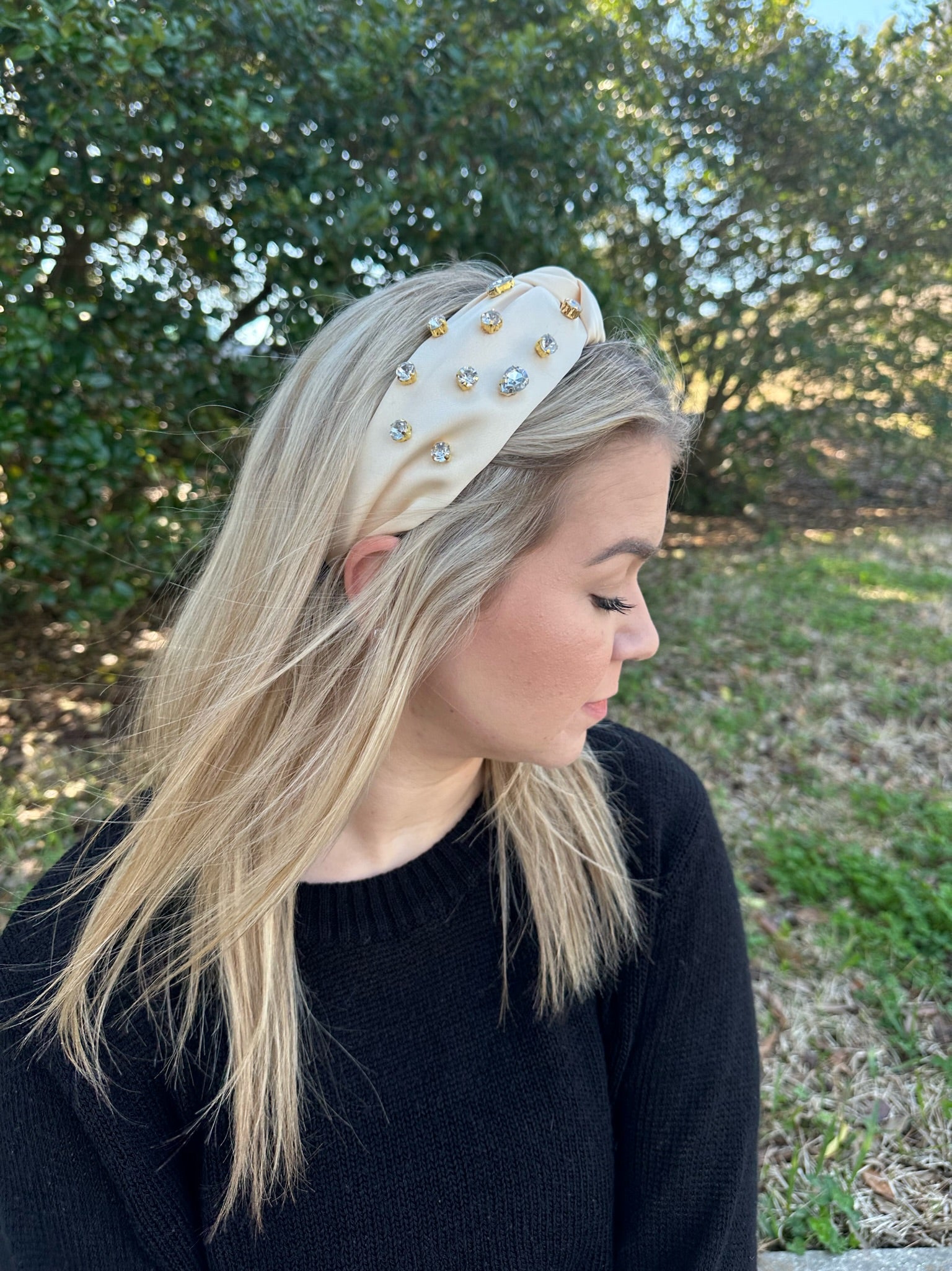 Ivory Jeweled Headband