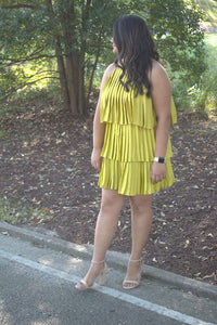 Tiered Pleated Dress